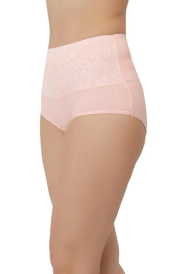 Baby_Pink_Fancy_Super_Combed_Cotton_High_Waist/Tummy_Control_Full_Coverage_Panty/Hipster_For_Women