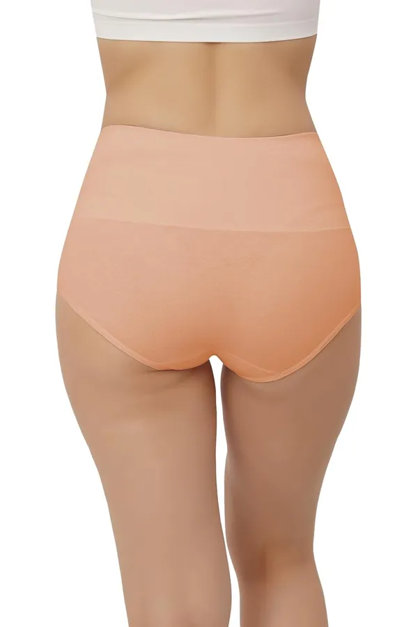 Orange_Fancy_Super_Combed_Cotton_High_Waist/Tummy_Control_Full_Coverage_Panty/Hipster_For_Women