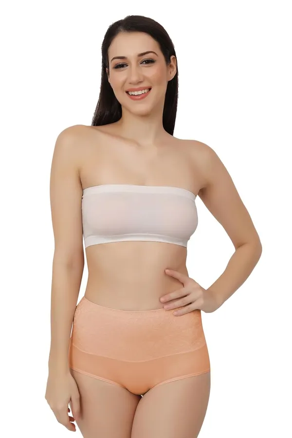 Orange_Fancy_Super_Combed_Cotton_High_Waist/Tummy_Control_Full_Coverage_Panty/Hipster_For_Women