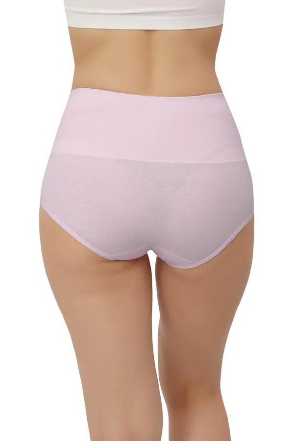 Purple_Fancy_Super_Combed_Cotton_High_Waist/Tummy_Control_Full_Coverage_Panty/Hipster_For_Women