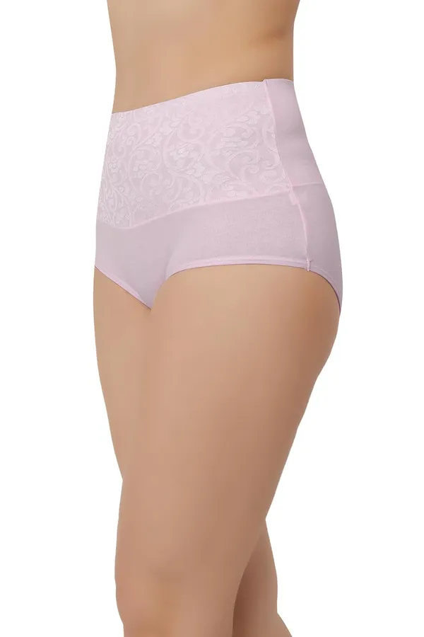 Purple_Fancy_Super_Combed_Cotton_High_Waist/Tummy_Control_Full_Coverage_Panty/Hipster_For_Women