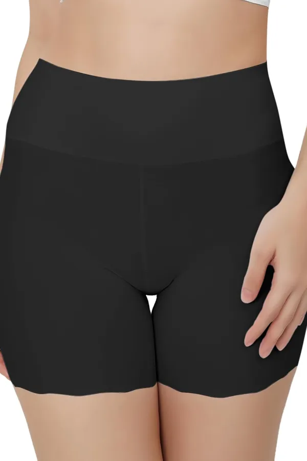 Black_Shorts_With_Cotton_Crotch_|_Icy-Cool_Technology_For_All-Day_Freshness_|_Nylon_Spandex_Blend_|_Everyday_Comfort_For_Women