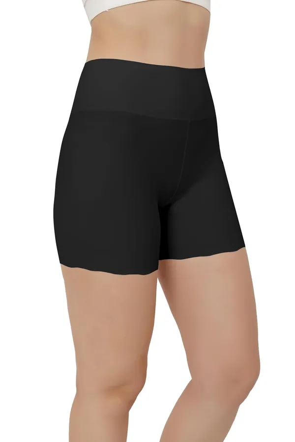 Black_Shorts_With_Cotton_Crotch_|_Icy-Cool_Technology_For_All-Day_Freshness_|_Nylon_Spandex_Blend_|_Everyday_Comfort_For_Women