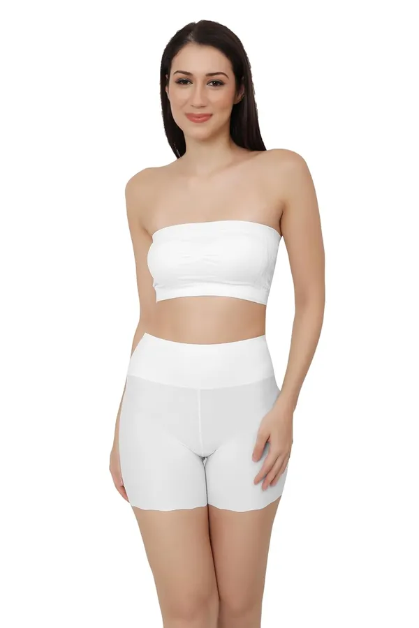 White_Boyshorts_With_Cotton_Crotch_|_Icy-Cool_Technology_For_All-Day_Freshness_|_Nylon_Spandex_Blend_|_Everyday_Comfort_For_Women