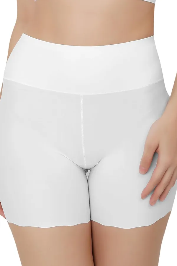 White_Boyshorts_With_Cotton_Crotch_|_Icy-Cool_Technology_For_All-Day_Freshness_|_Nylon_Spandex_Blend_|_Everyday_Comfort_For_Women
