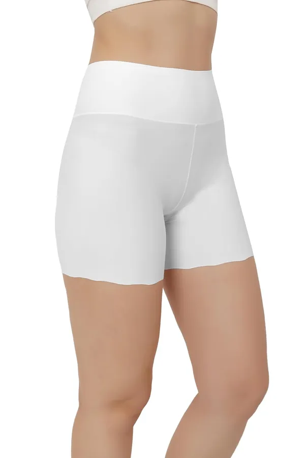 White_Boyshorts_With_Cotton_Crotch_|_Icy-Cool_Technology_For_All-Day_Freshness_|_Nylon_Spandex_Blend_|_Everyday_Comfort_For_Women
