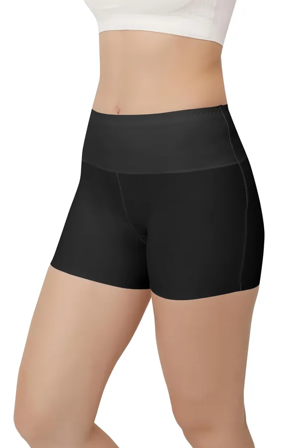 Black_Women'S/Girl'S_Seamless_Smooth_Ice_Silk_Boyshort_Panty/Cycling_Shorts/Under_Skirt_Shorts,Free_Size_For_Women