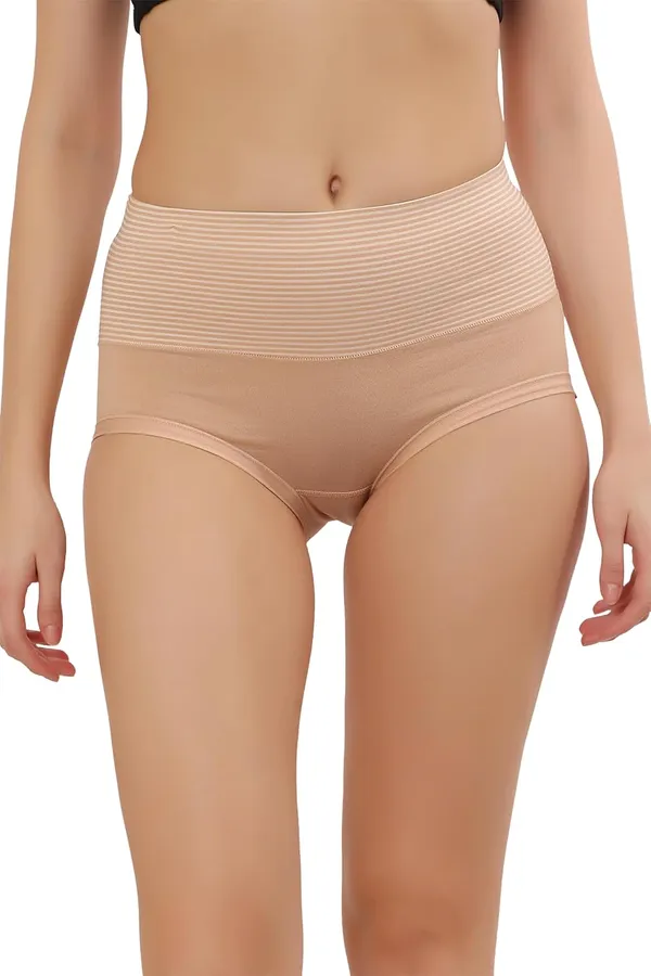 Beige_Cotton_High_Waist_Full_Coverage_Hipster_Panty_|_Everyday_Comfort_|_Breathable_Cotton_Spandex_Blend__For_Women