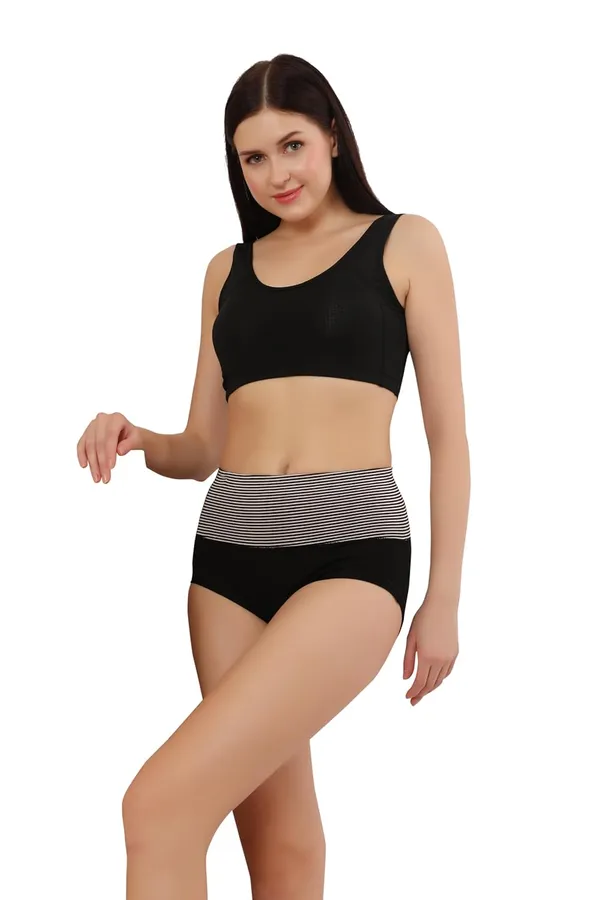 Black_Cotton_High_Waist_Full_Coverage_Hipster_Panty_|_Everyday_Comfort_|_Breathable_Cotton_Spandex_Blend__For_Women