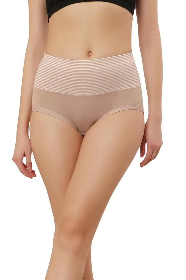 Brown_Cotton_High_Waist_Full_Coverage_Hipster_Panty_|_Everyday_Comfort_|_Breathable_Cotton_Spandex_Blend__For_Women