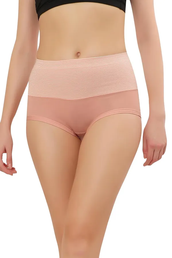 Peach_Cotton_High_Waist_Full_Coverage_Hipster_Panty_|_Everyday_Comfort_|_Breathable_Cotton_Spandex_Blend__For_Women