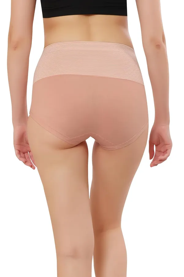 Peach_Cotton_High_Waist_Full_Coverage_Hipster_Panty_|_Everyday_Comfort_|_Breathable_Cotton_Spandex_Blend__For_Women
