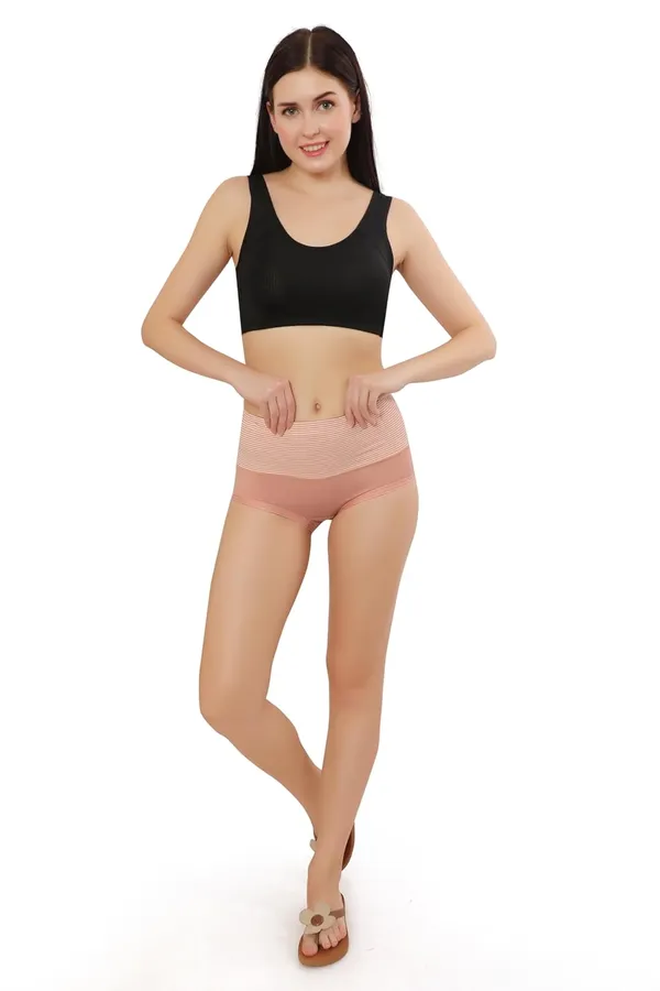 Peach_Cotton_High_Waist_Full_Coverage_Hipster_Panty_|_Everyday_Comfort_|_Breathable_Cotton_Spandex_Blend__For_Women