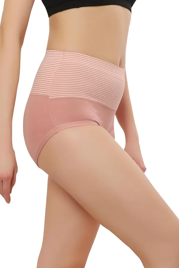 Pink_Cotton_High_Waist_Full_Coverage_Hipster_Panty_|_Everyday_Comfort_|_Breathable_Cotton_Spandex_Blend__For_Women