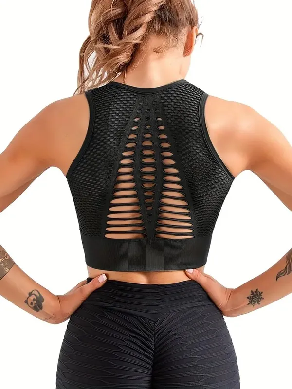 Black_Mesh_Support_Racerback_Sports_Bra_|_Breathable,_High-Support,_Padded,_Non-Wire,_Workout_Bra_For_Yoga,_Running,_And_Fitness_For_Women