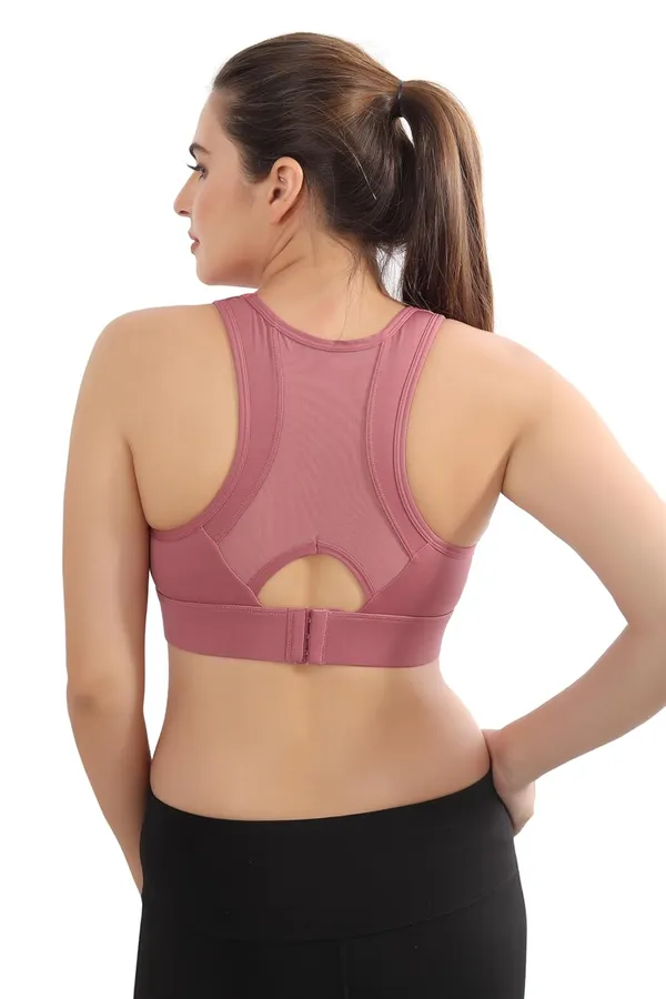 Pink_High-Performance_Sports_Bra_With_Breathable_Mesh_Racerback,_Removable_Pads,_Hook_Closure_-_Stylish_&_Supportive_Wear_For_Gym_&_Yoga_For_Women