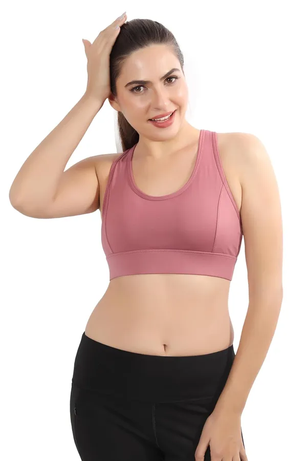 Pink_High-Performance_Sports_Bra_With_Breathable_Mesh_Racerback,_Removable_Pads,_Hook_Closure_-_Stylish_&_Supportive_Wear_For_Gym_&_Yoga_For_Women