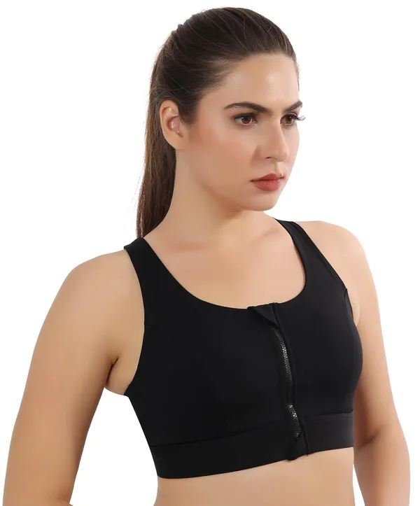 Black_Front_Zip_Sports_Bra_-_Comfortable,_Supportive,_Easy_To_Wear_For_Women