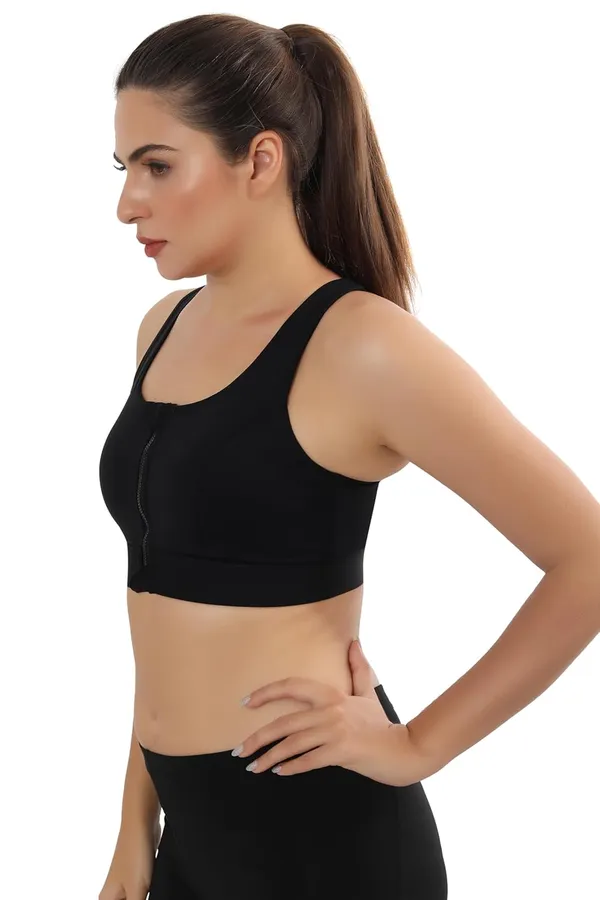 Black_Front_Zip_Sports_Bra_-_Comfortable,_Supportive,_Easy_To_Wear_For_Women