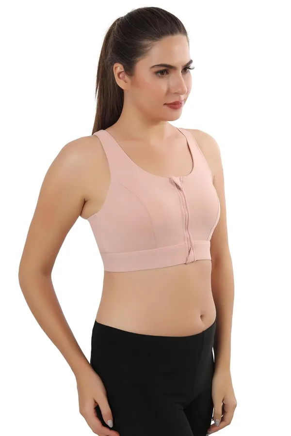 Pink_Front_Zip_Sports_Bra_-_Comfortable,_Supportive,_Easy_To_Wear_For_Women
