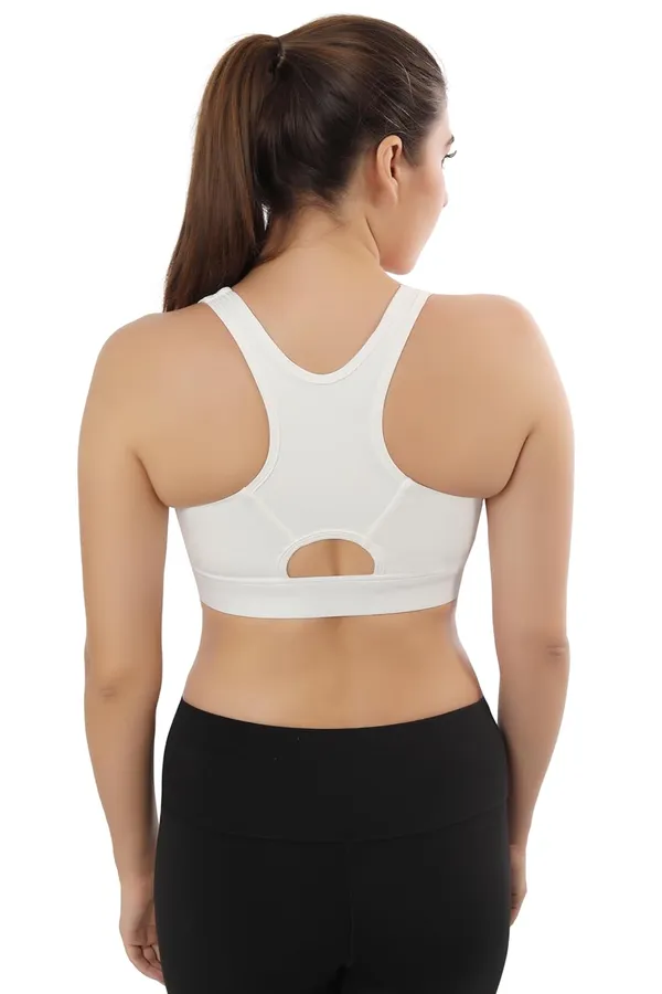 White_Front_Zip_Sports_Bra_-_Comfortable,_Supportive,_Easy_To_Wear_For_Women