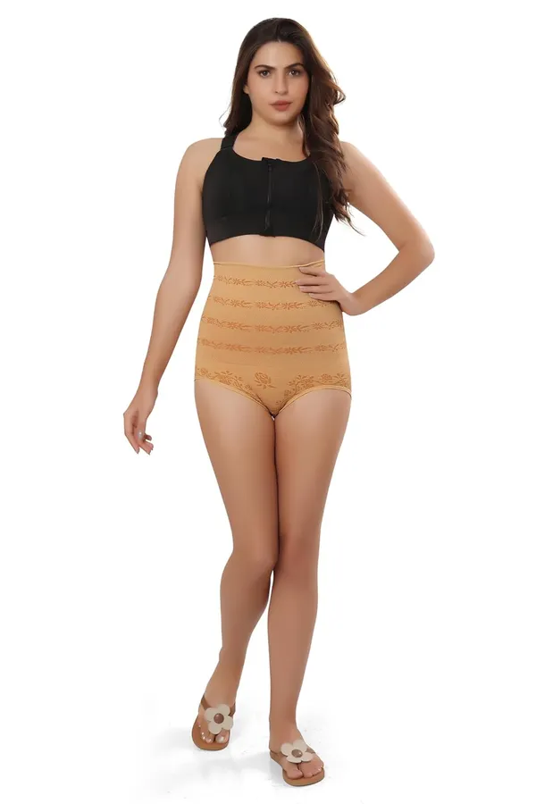 Beige_Tummy,Thighs,Hips_-_Seamless_Tucker_Shapewear_Body_Shaper_Best_For_Gym_Yoga_Exercise_Dance__For_Women