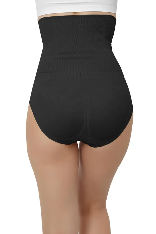 Black_Cotton_Spandex_Tummy_Tucker_-_No_Rolling_Down,_Magic_Wire,_Tummy_Control_For_Women