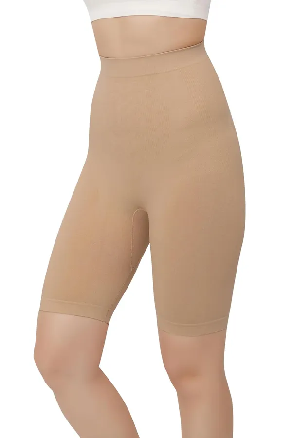 Beige_High_Waist_Tummy_Tucker_Shapewear_With_Anti_Rolling_Strip_Panties_For_Women