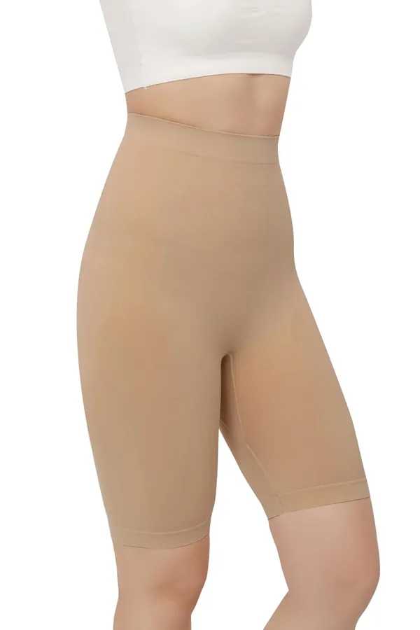 Beige_High_Waist_Tummy_Tucker_Shapewear_With_Anti_Rolling_Strip_Panties_For_Women
