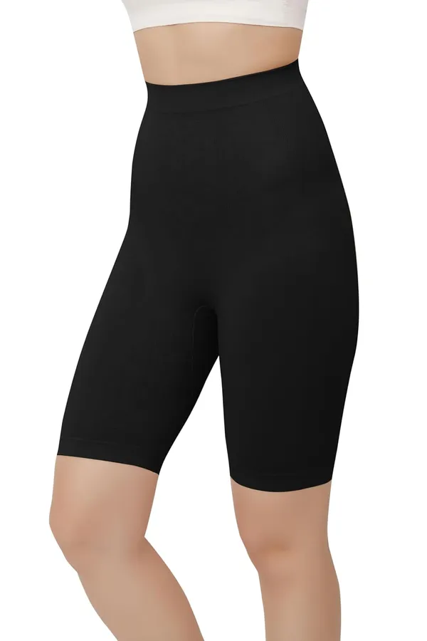 Black_High_Waist_Tummy_Tucker_Shapewear_With_Anti_Rolling_Strip_Panties_For_Women