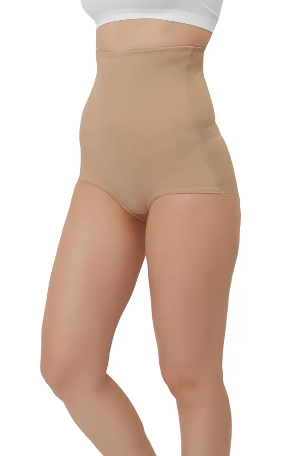 Beige_Silk_High_Waist_Tummy_Tucker_Shapewear_Brief_Panty_|_Butt_Lifter_|_Body_Shaper_|_Seamless,_Comfortable,_Slimming_For_Women