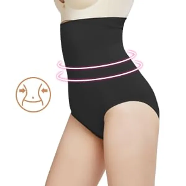 Black_Silk_High_Waist_Tummy_Tucker_Shapewear_Brief_Panty_|_Butt_Lifter_|_Body_Shaper_|_Seamless,_Comfortable,_Slimming_For_Women
