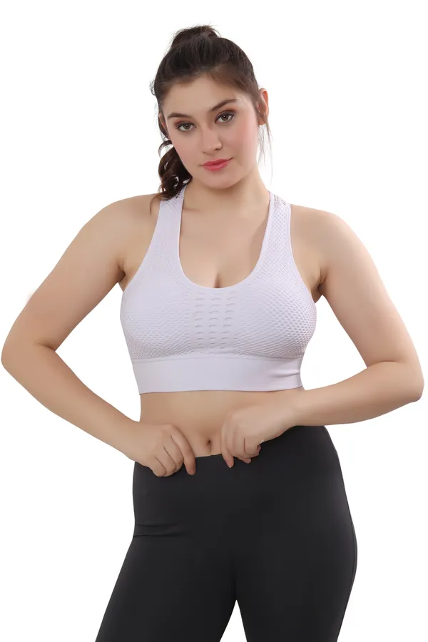 White_Mesh_Support_Racerback_Sports_Bra_|_Breathable,_High-Support,_Padded,_Non-Wire,_Workout_Bra_For_Yoga,_Running,_And_Fitness_For_Women