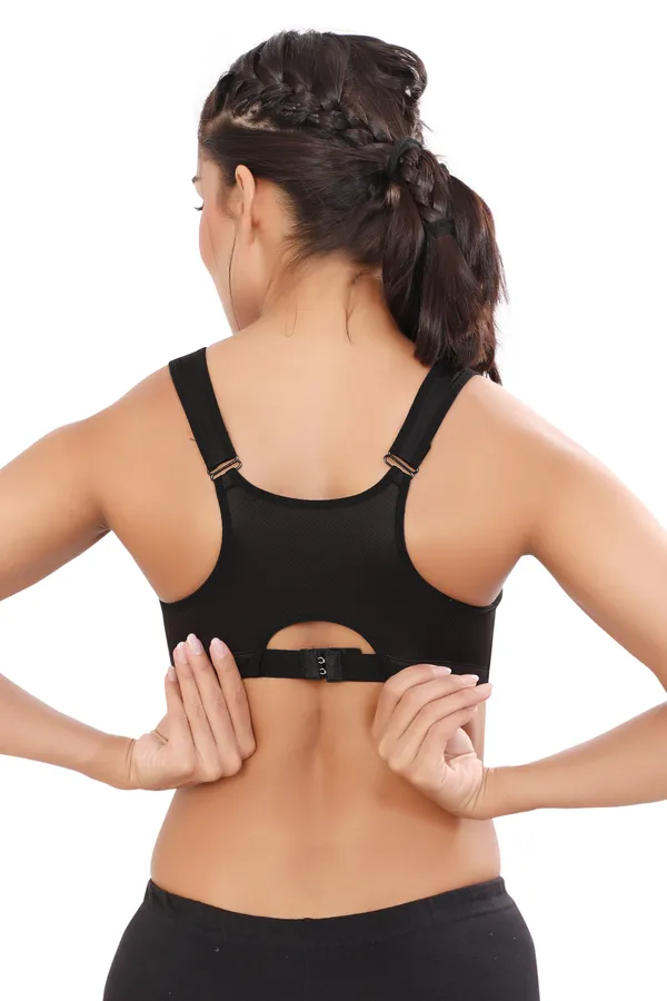 Black_High_Support_Padded_Front_Zip_Racerback_Sports_Bra_With_Adjustable_Straps_For_Women