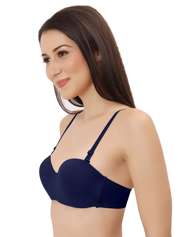 Blue_Nylon-Spandex_Blend_Ultra-Comfort_Seamless_Push-Up_Bra_|_Cotten_Padded_For_Women
