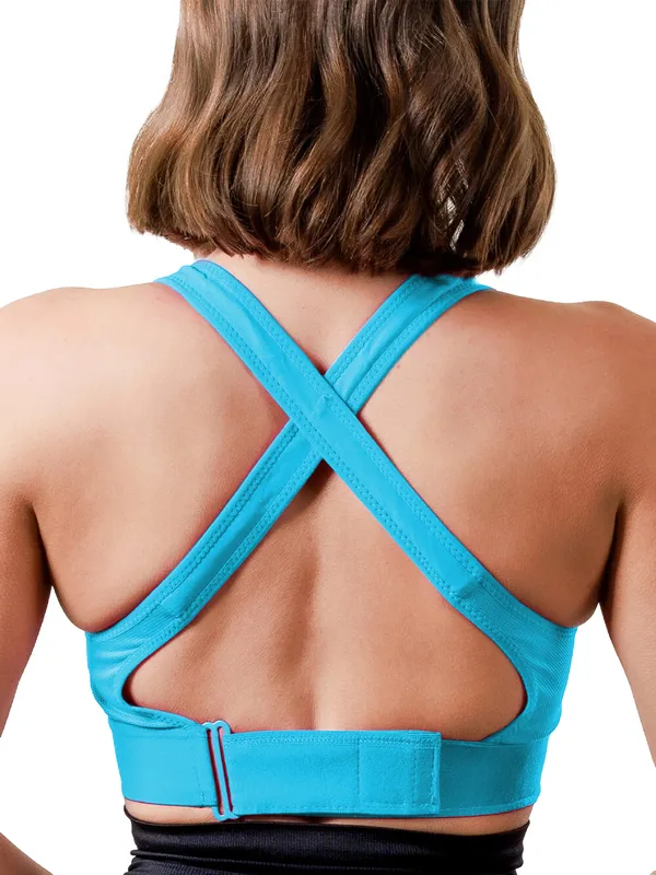 Blue_Padded_Front_Zip_High_Support_Racerback_Sports_Bra_For_With_Adjustable_Straps,_Moisture-Wicking_4-Way_Stretch_Fabric_For_Women