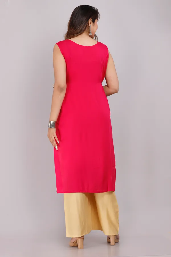 Pink_Cut_Sleeves_Kurti