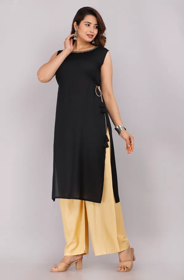 Black_Cut_Sleeves_Neck_Embroided_Kurti