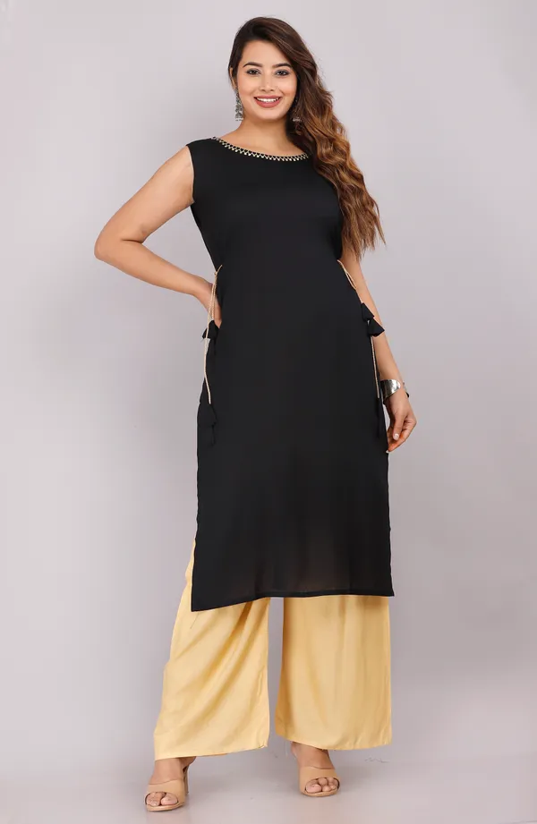 Black_Cut_Sleeves_Neck_Embroided_Kurti