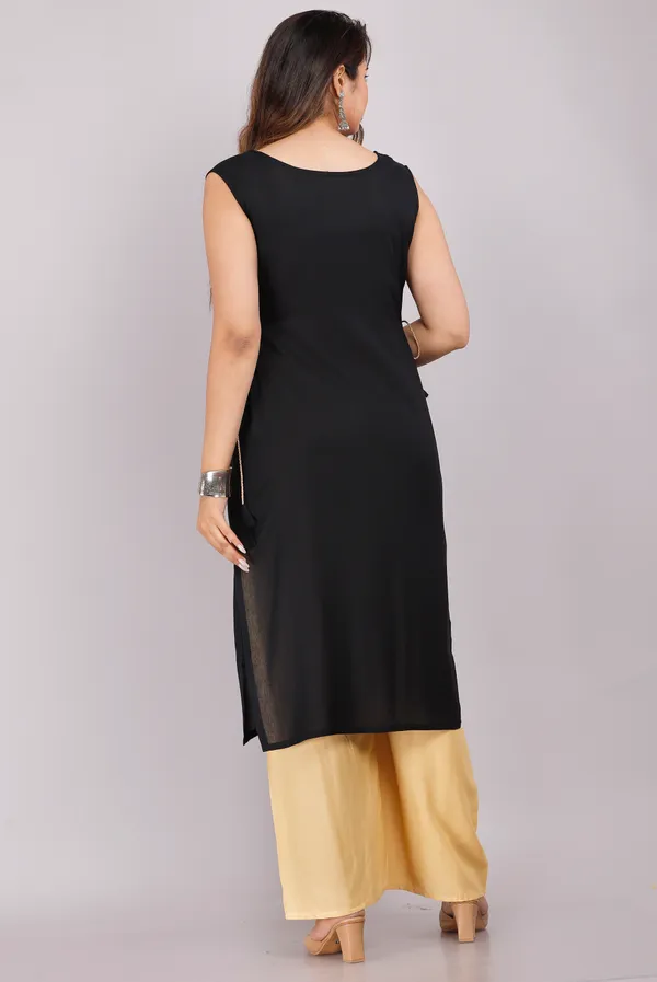 Black_Cut_Sleeves_Neck_Embroided_Kurti