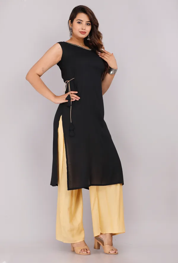 Black_Cut_Sleeves_Neck_Embroided_Kurti