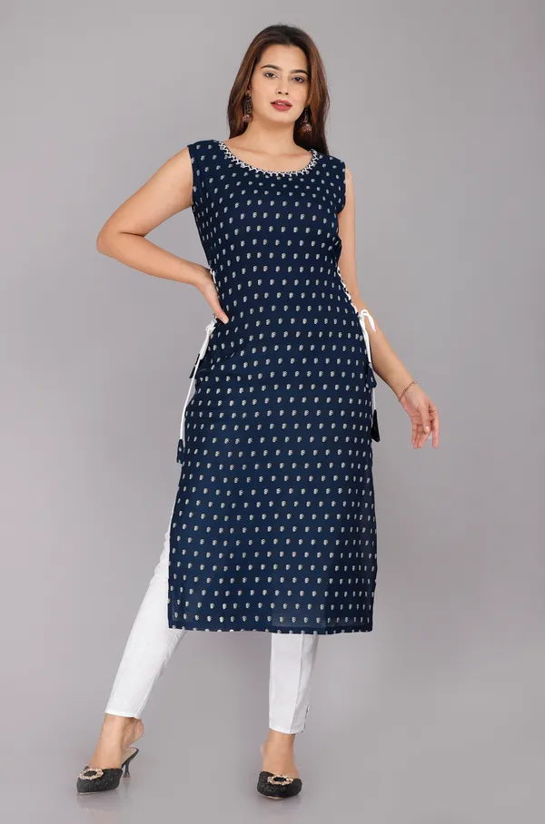Blue_Cut_Sleeves_Neck_Embroided_Kurti