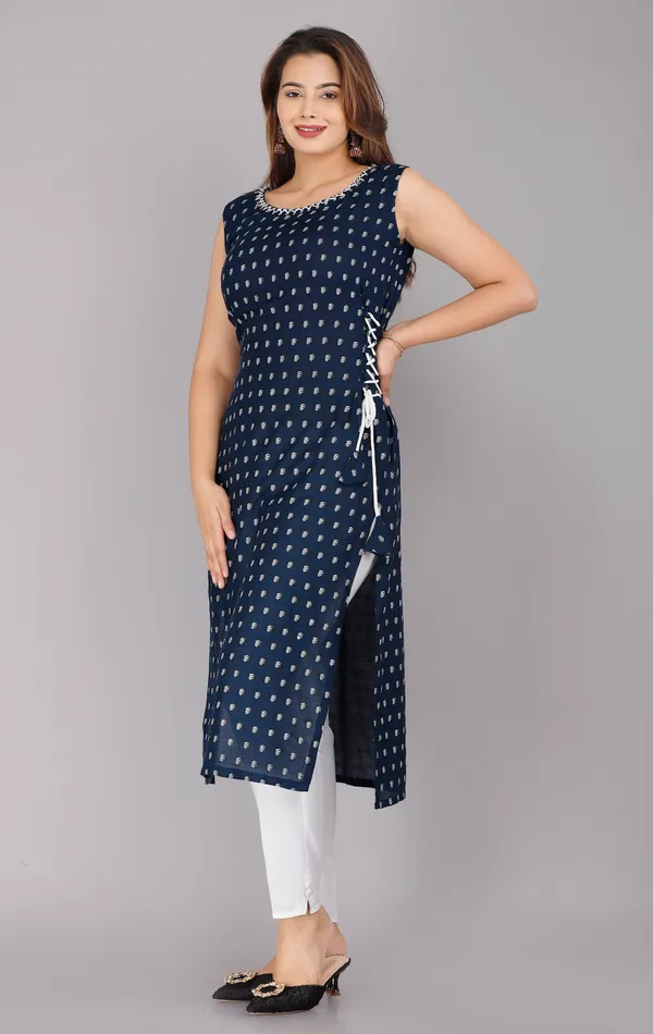 Blue_Cut_Sleeves_Neck_Embroided_Kurti