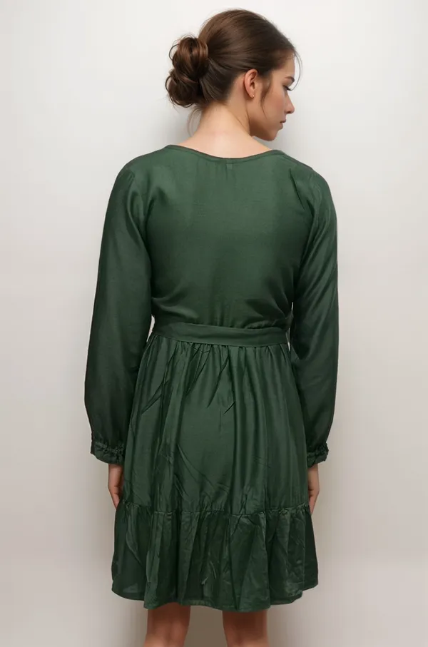 Bottle_Green_Bamboo_Pulp_Fabric_Dress
