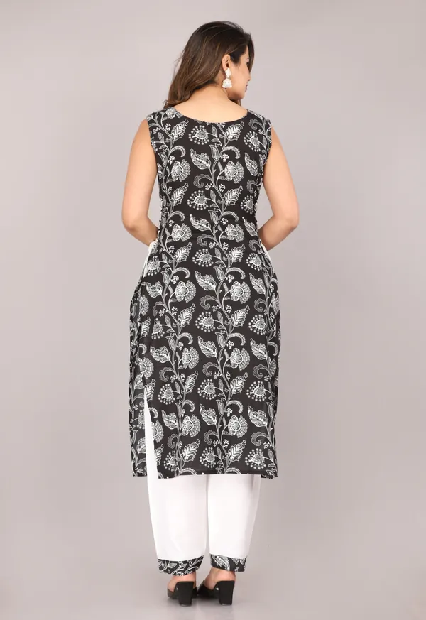 Black_Printed_Cut_Sleeves_Kurti
