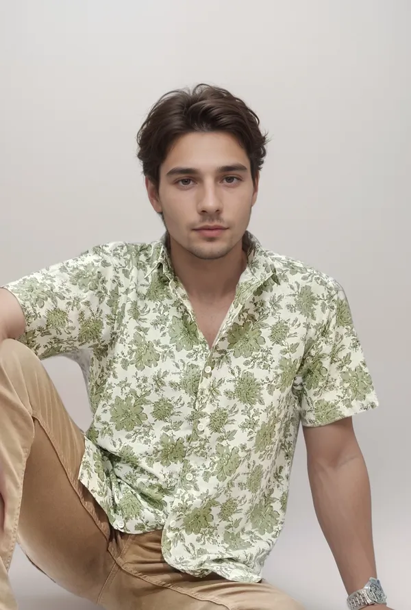 Pure_Cotton_Half_Sleeves_Shirt_For_Men