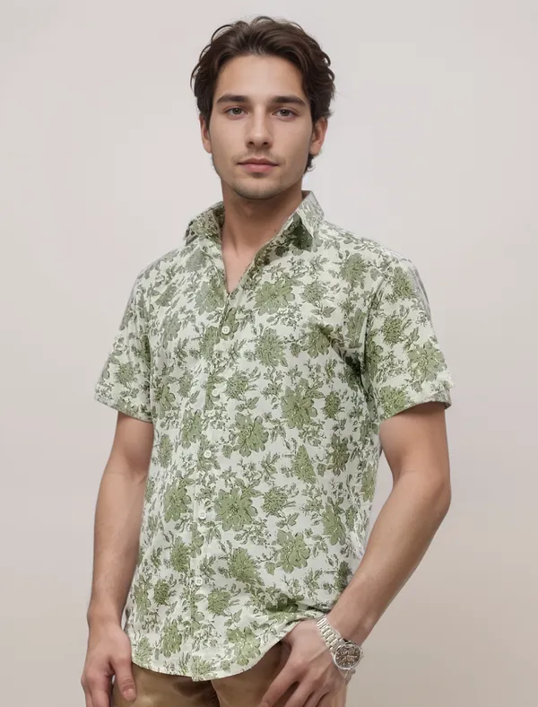 Pure_Cotton_Half_Sleeves_Shirt_For_Men