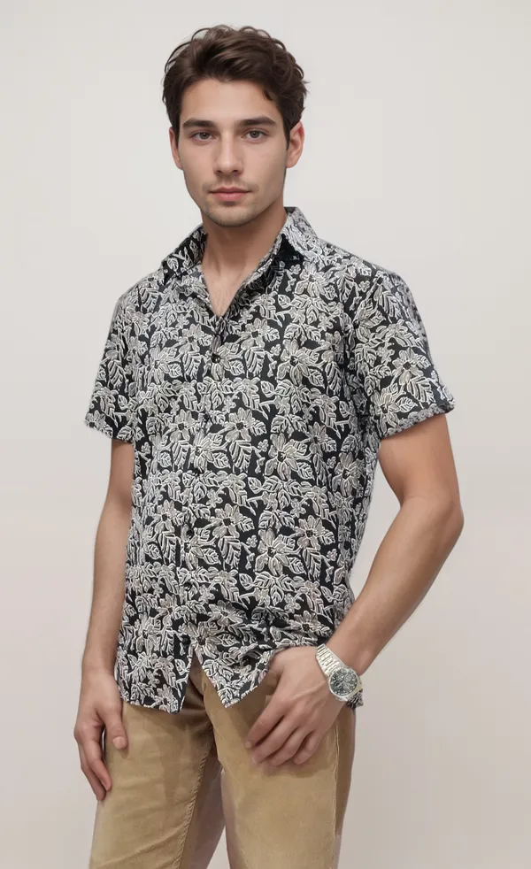 Pure_Cotton_Half_Sleeves_Shirt_For_Men