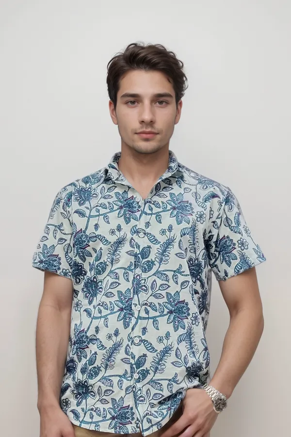 Pure_Cotton_Half_Sleeves_Shirt_For_Men