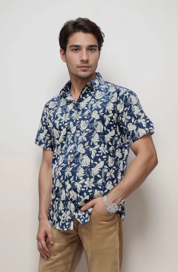Pure_Cotton_Half_Sleeves_Shirt_For_Men